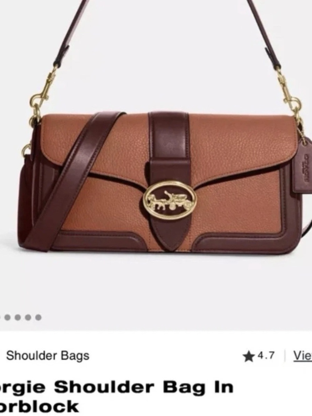Coach Saddle Shoulder Bag in Tan/Brown